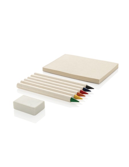 Set di 6 matite colorate infinity Micky con blocchetto GRS